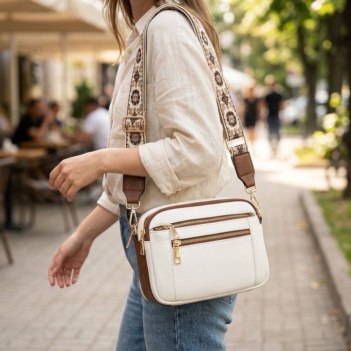 Mila | Verstellbare Schultertasche mit Blumenmuster
