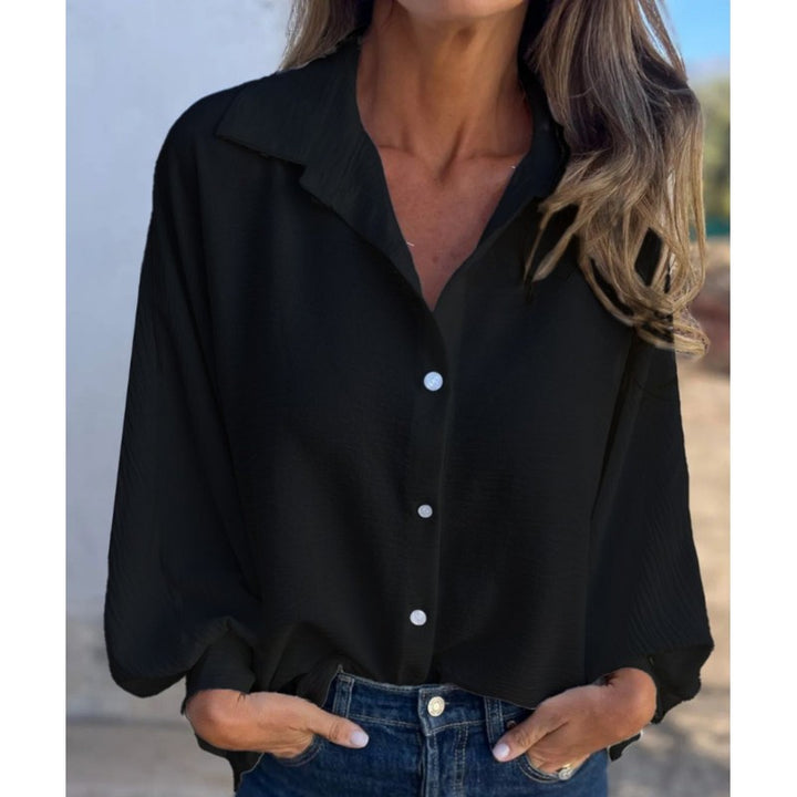 Hollynn | Camisa de corte descontraído com mangas balão