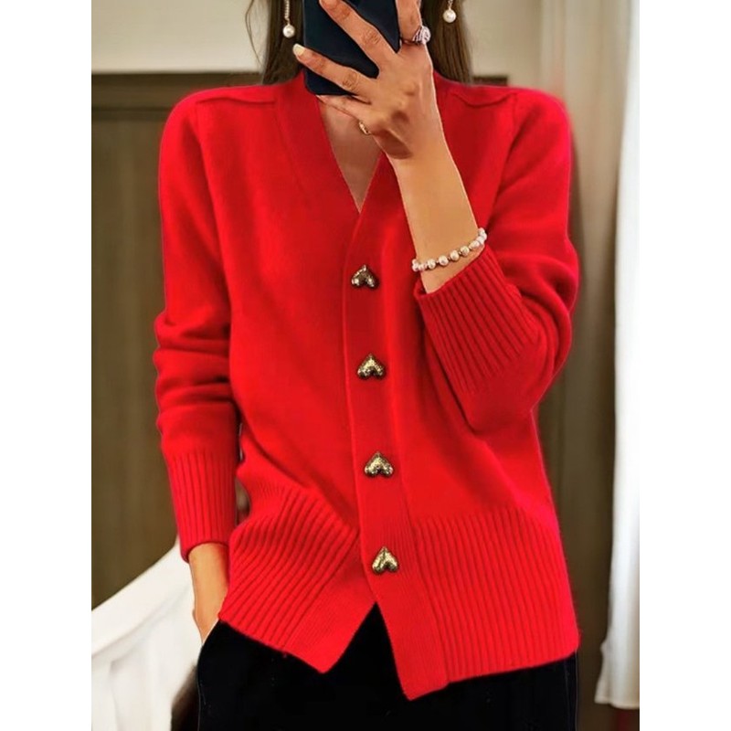 Edna | Lange Mouwen Ribborduren Vest