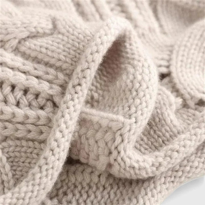 Zendrielle | Zopfmuster-Pullover mit Rollkragen