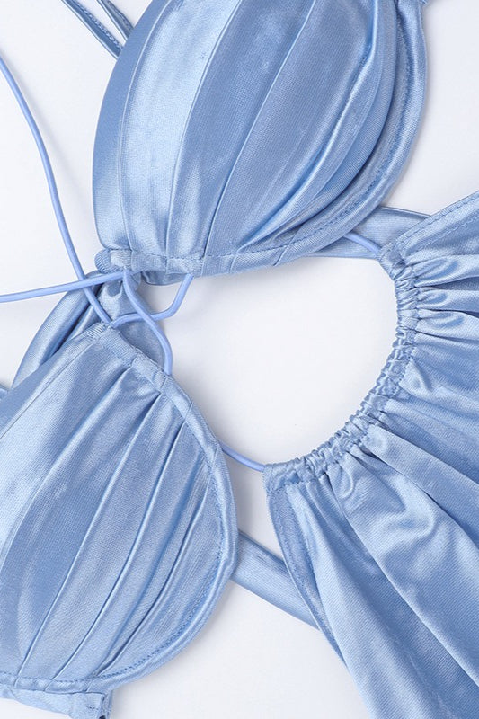 Froukje | Vestido maxi acetinado com recorte