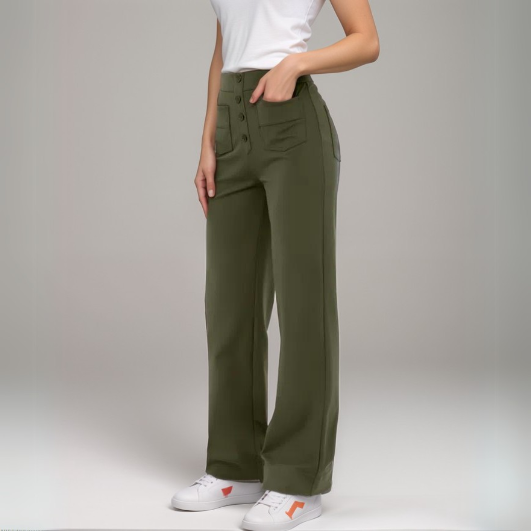 Frouke | Pantalon extensible taille haute