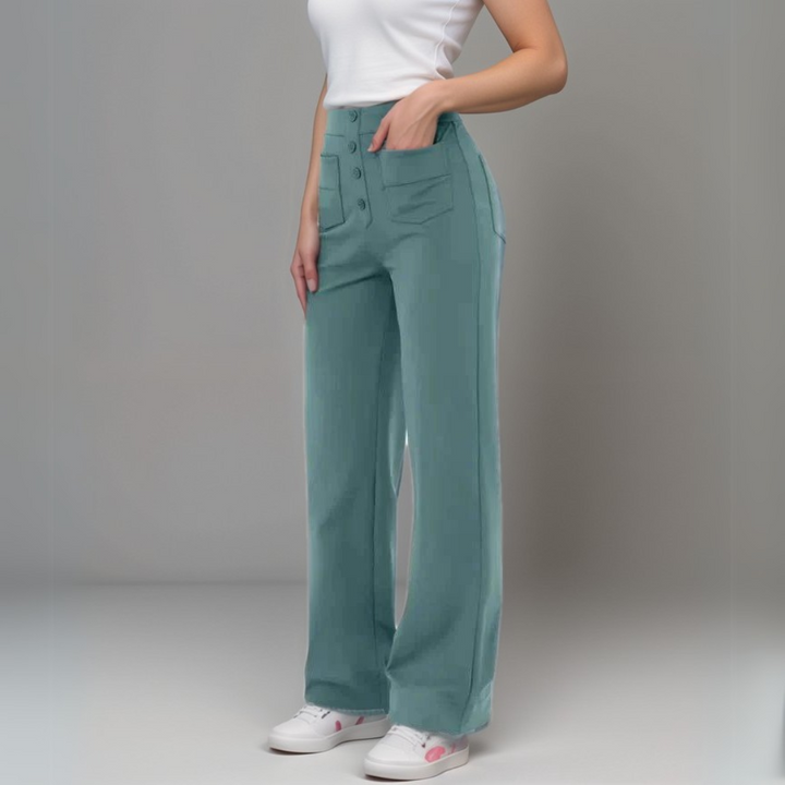 Frouke | Pantalon extensible taille haute