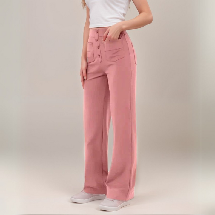 Frouke | Pantalon extensible taille haute