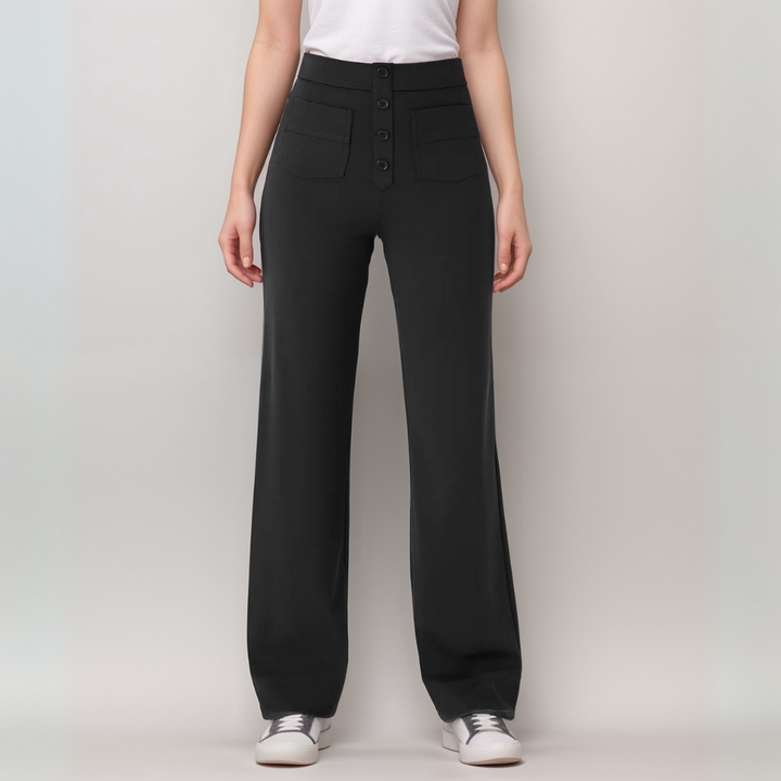 Frouke | Pantalon extensible taille haute