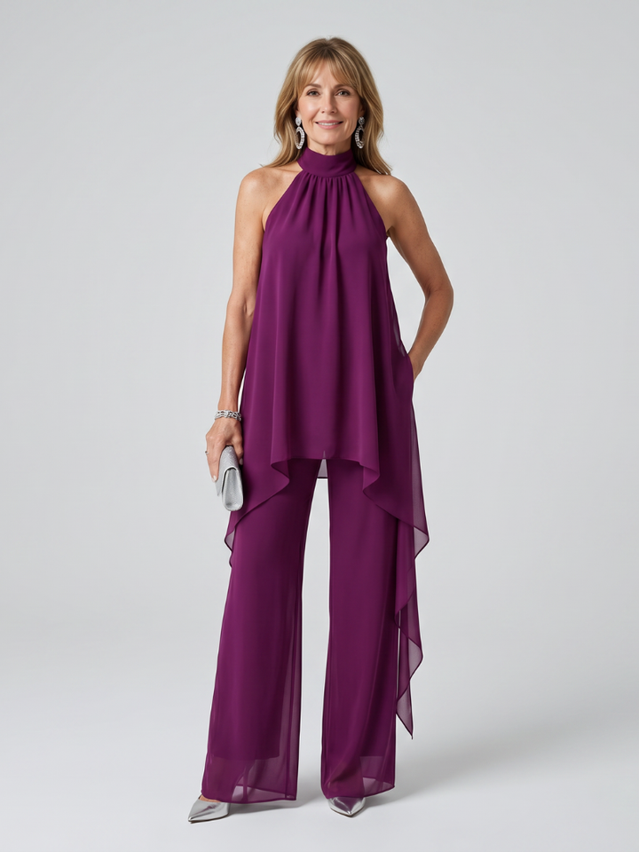 Rosalie | Ensemble asymétrique deux pièces en mousseline