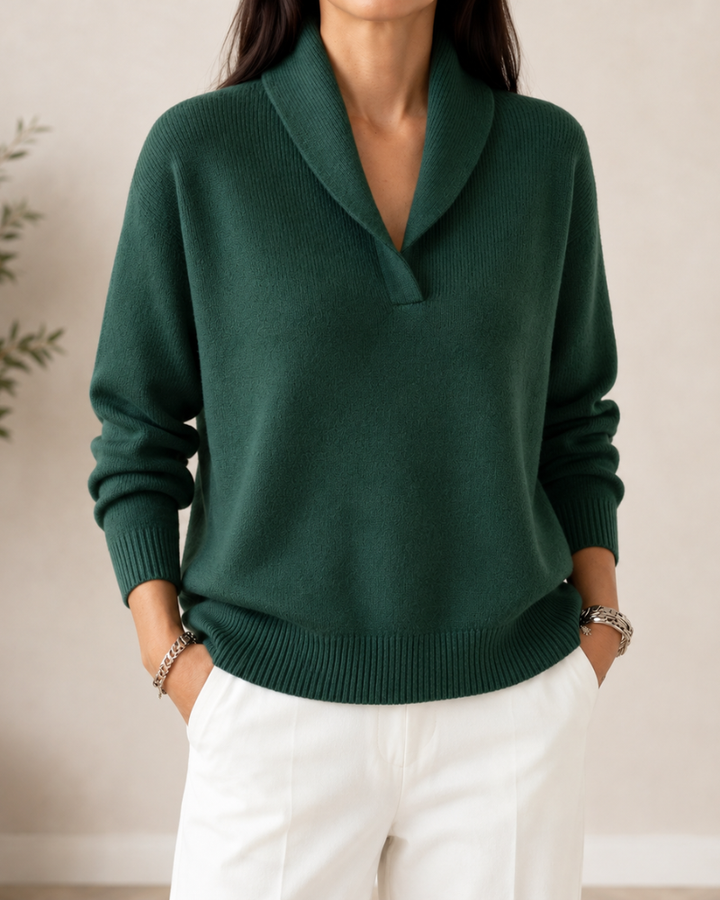 Ymke | Jersey de punto fino con cuello chal