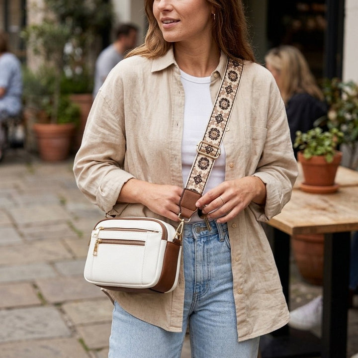 Mila | Verstellbare Schultertasche mit Blumenmuster