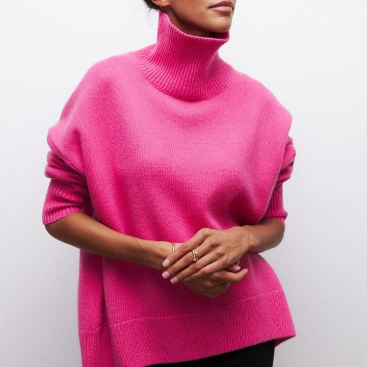 Adrianelys | High-Collar Sweater