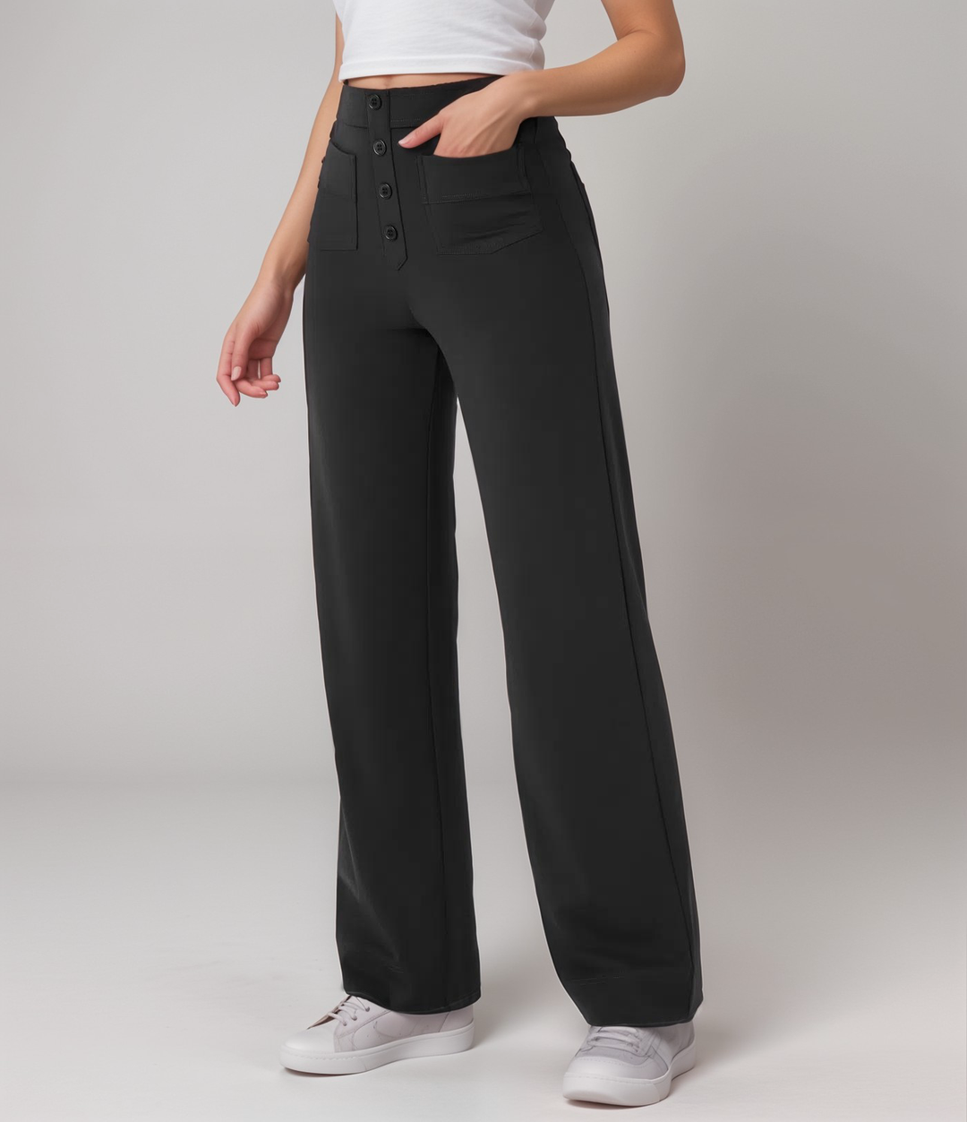 Frouke | Pantalon extensible taille haute