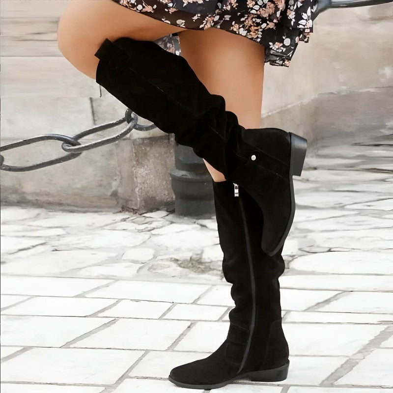 Clara | Slouchy Kniehoge Laarzen
