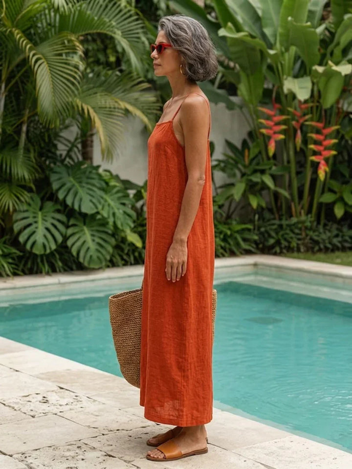 Saskia | Luftiges Baumwoll-Maxikleid