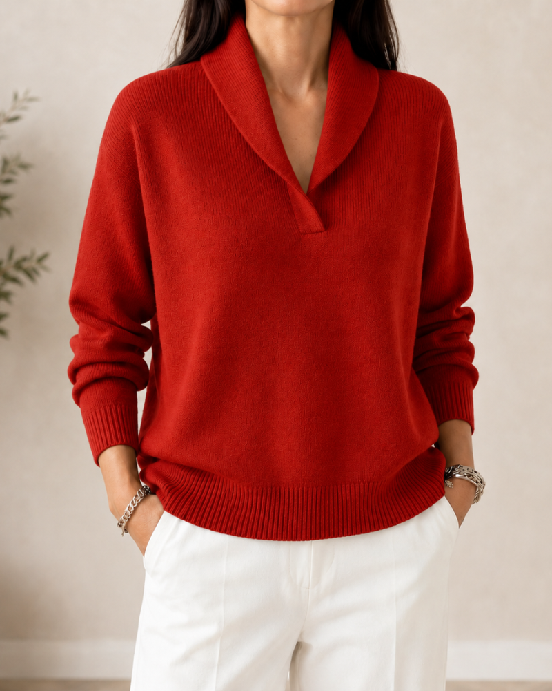 Ymke | Jersey de punto fino con cuello chal