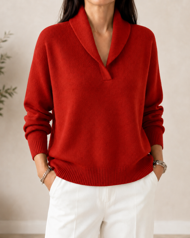 Ymke | Jersey de punto fino con cuello chal