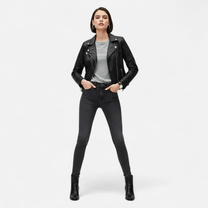 Isolde | Strukturierte Bikerjacke