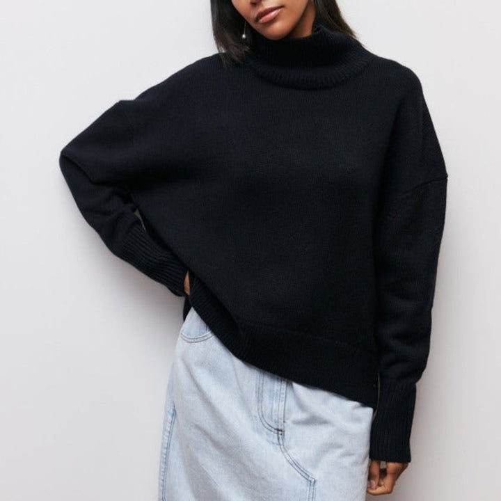 Adrianelys | High-Collar Sweater