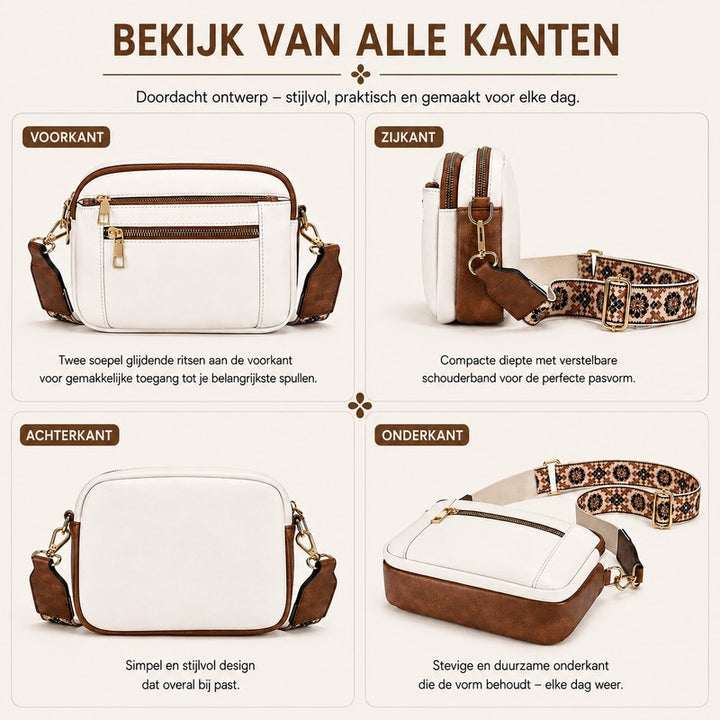 Mila | Verstellbare Schultertasche mit Blumenmuster