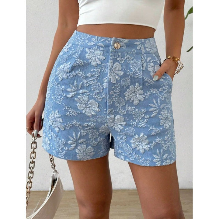 Elise | Hoge taille korte broek met bloemmotief