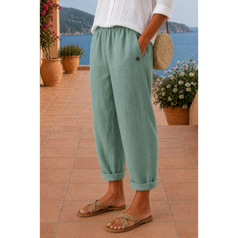 Katja | Pantalon ample à revers
