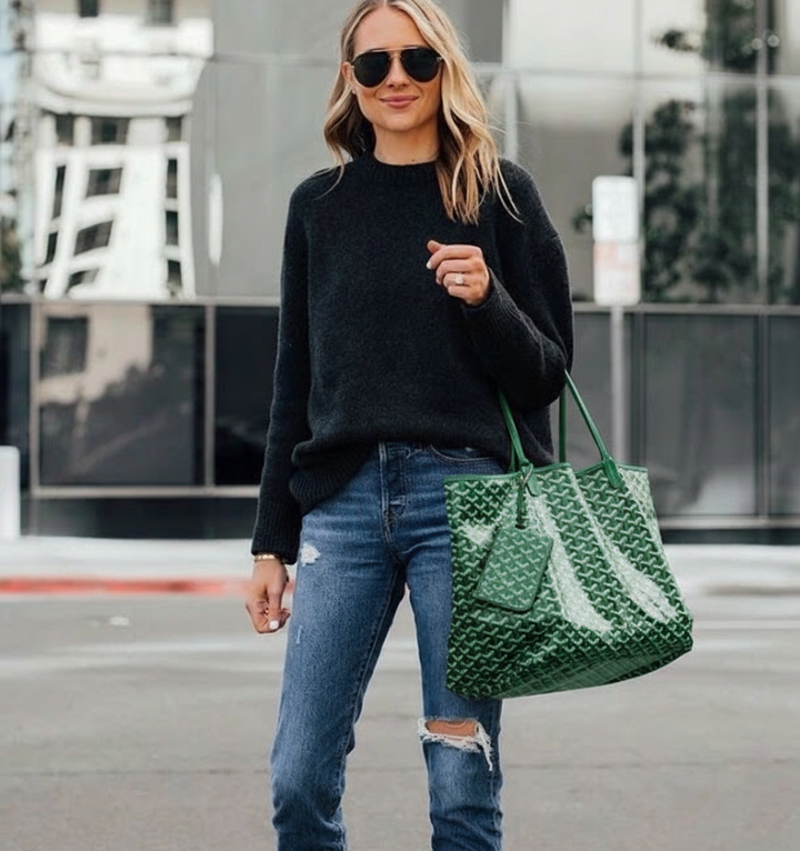 Sanne | Geometrische Shopper-Tasche mit Etui