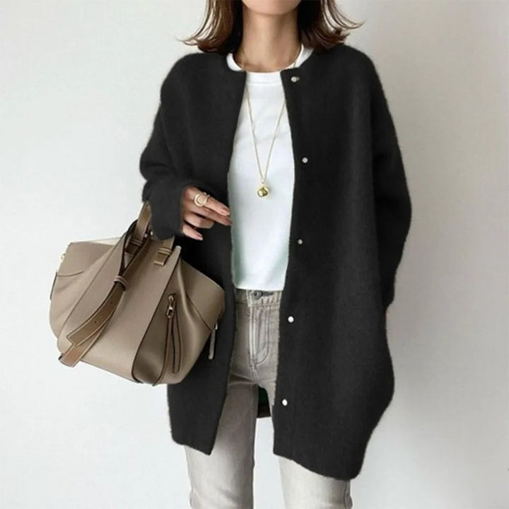 Claire | Lange ruimvallend vest met knoopsluiting