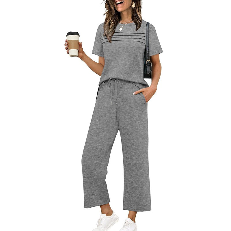 Anna | Relaxed Fit Loungeset met wijde pijpen