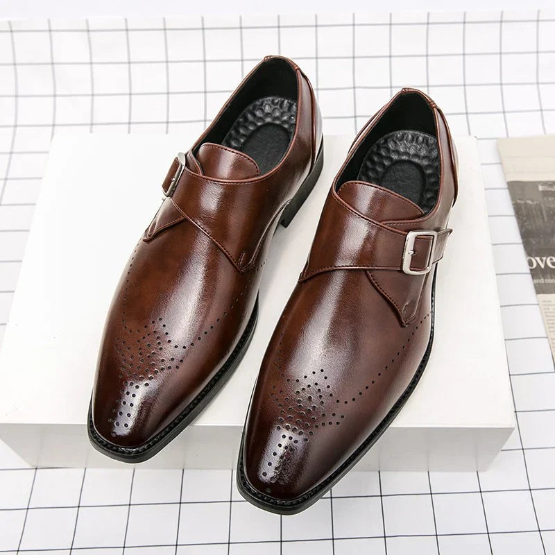 Heren Gespschoen met Broguedetails
