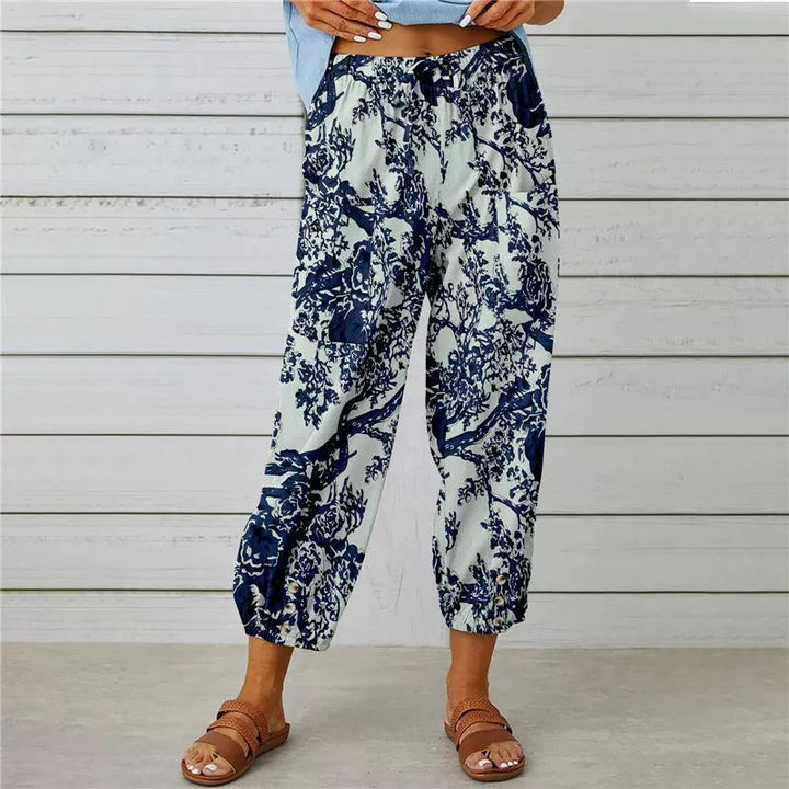 Hendrika | Bloemenprint Hoge Taille Harembroek