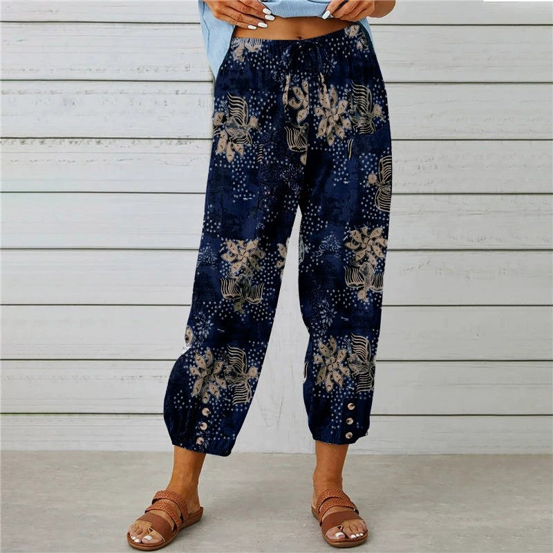 Hendrika | Bloemenprint Hoge Taille Harembroek