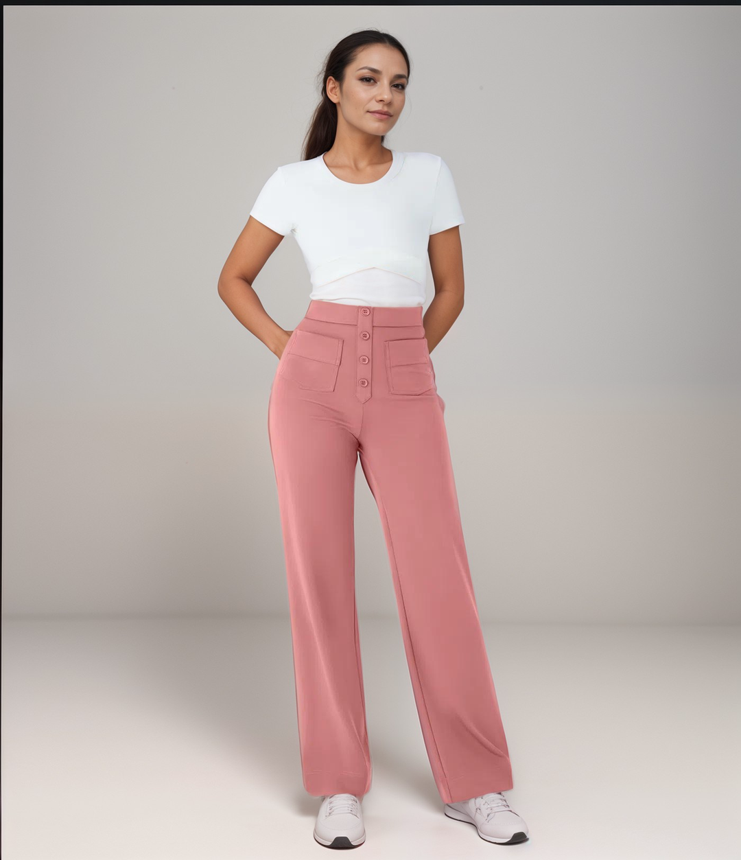 Frouke | Pantalon extensible taille haute
