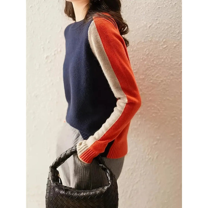 Émiliane | Camisola de gola redonda com blocos de cor