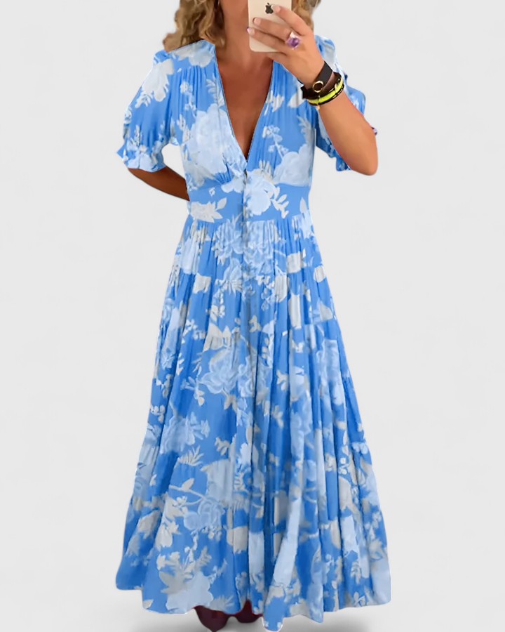 Odilia | Lagen-Midikleid mit Blumenmuster
