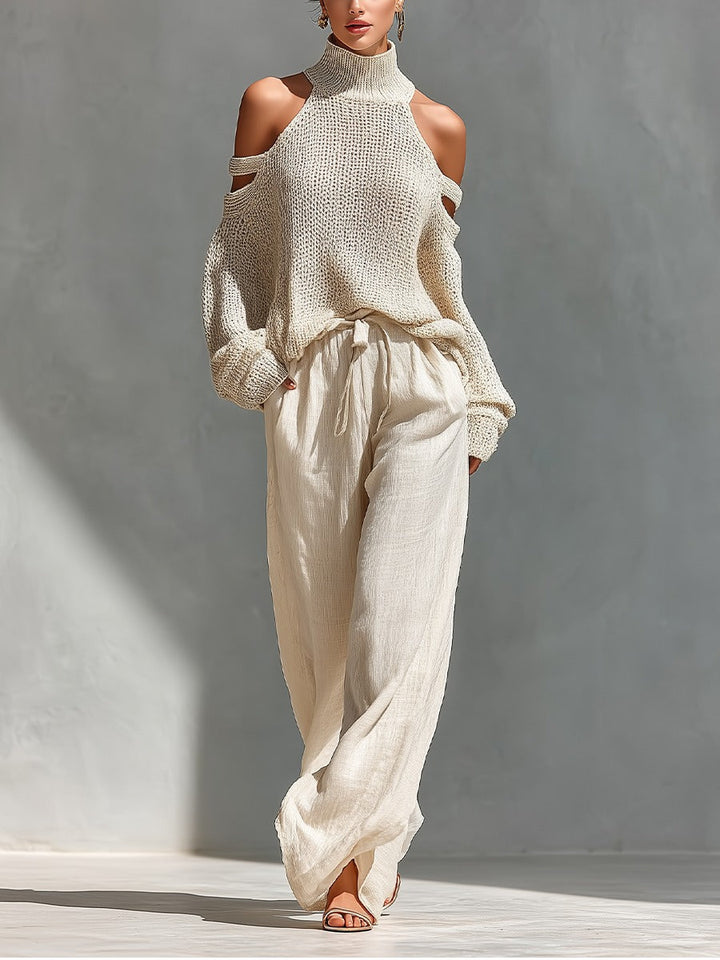 Linde | Zweiteiliges Strickset mit Cut-outs