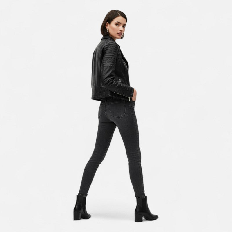 Isolde | Strukturierte Bikerjacke