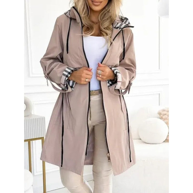 Sabine | Getailleerde trenchcoat met capuchon