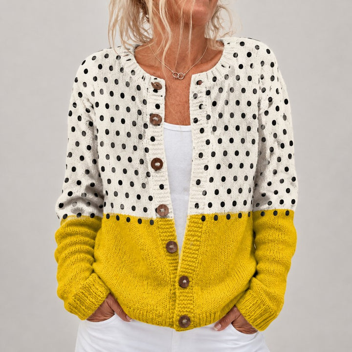 Lotte | Tweekleurig Colorblock Vest met Houten Knopen