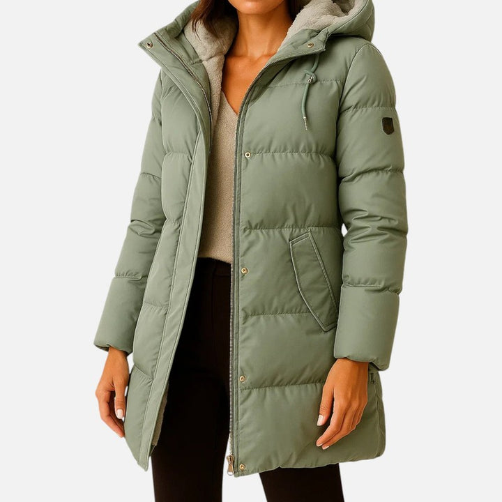 Sophia | Gekwalde winterjas met capuchon