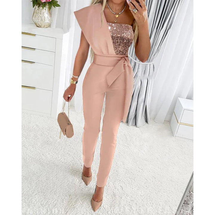 Sophie | Asymmetrischer Jumpsuit mit Glitzerdetails