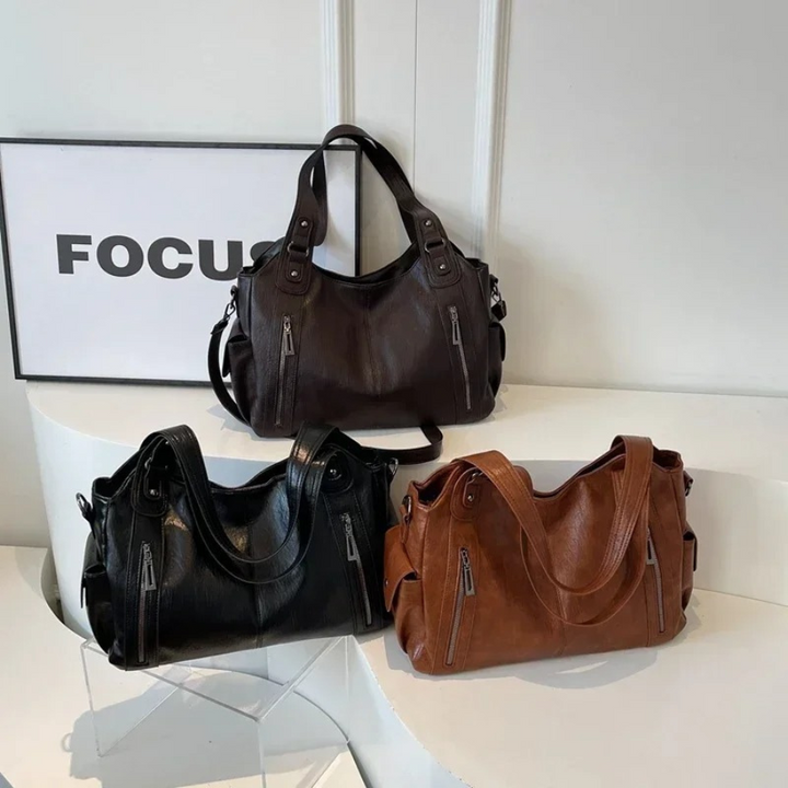 Mieke | Geräumige vegane Lederschultertasche