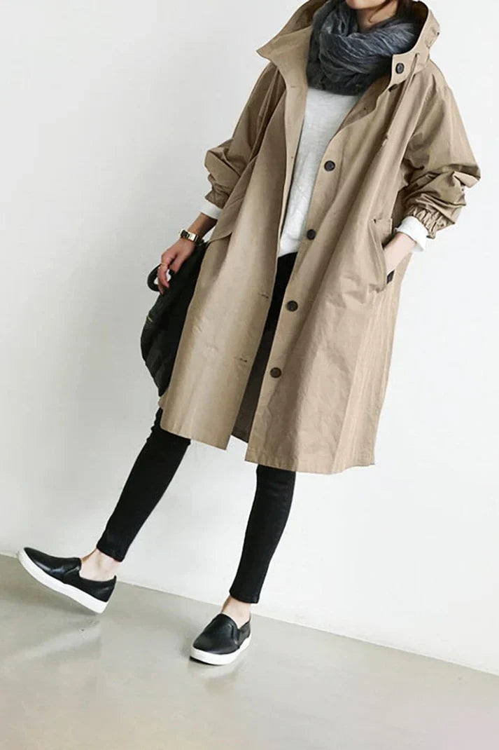 Elin | Trench-coat déperlant à capuche