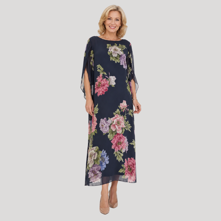 Everdien | Robe longue en mousseline avec motif floral