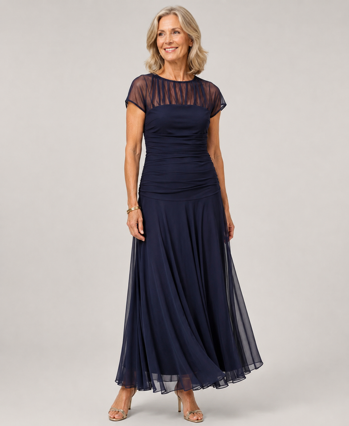 Cornelia | Elegantes Chiffon-Midikleid