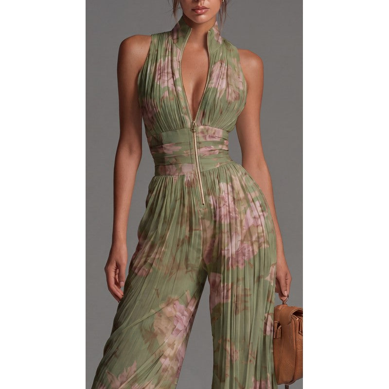 Zineb | Wide-Leg Jumpsuit met V-hals