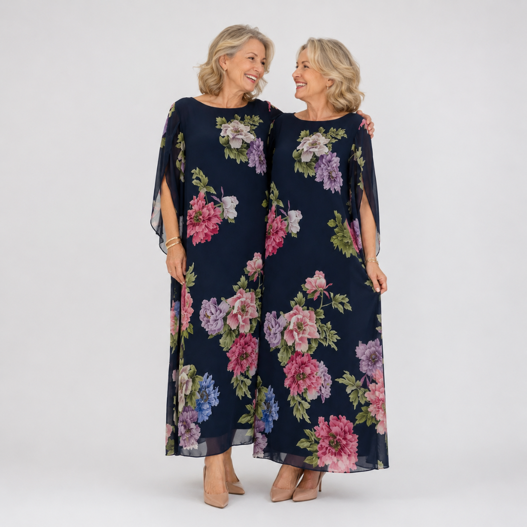 Everdien | Robe longue en mousseline avec motif floral