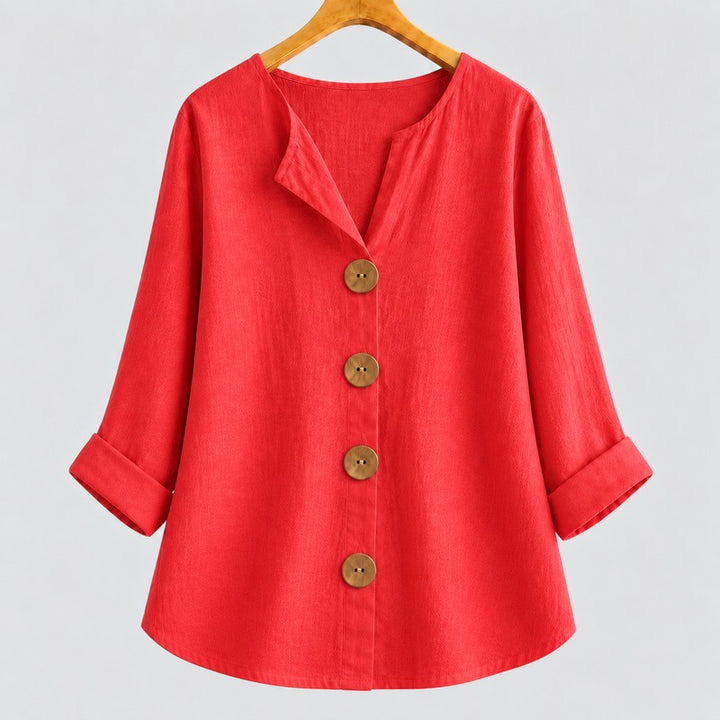 Amira | Blusa com decote em V drapeado