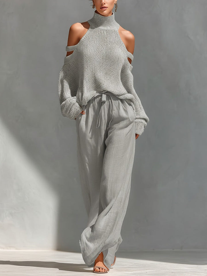 Linde | Zweiteiliges Strickset mit Cut-outs