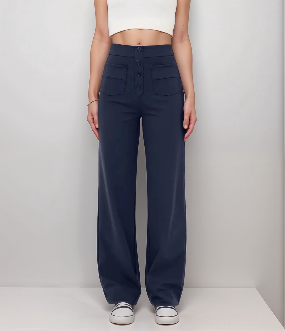 Frouke | Pantalon extensible taille haute