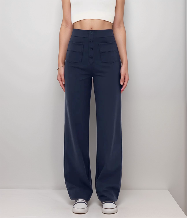 Frouke | Pantalon extensible taille haute