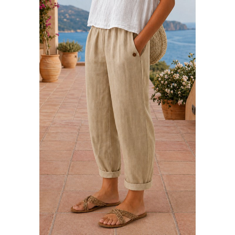 Katja | Pantalon ample à revers