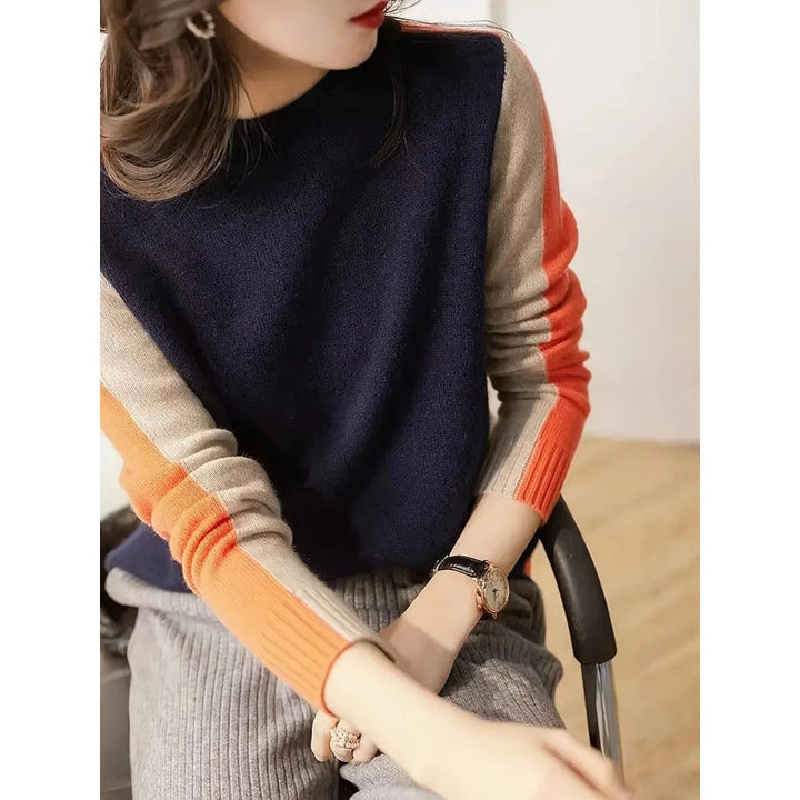 Émiliane | Camisola de gola redonda com blocos de cor